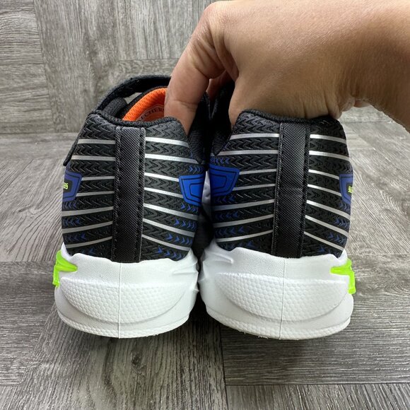 Skechers Flex Glow Big Kids size 4 Blue Light Up Sneakers - Picture 6 of 8